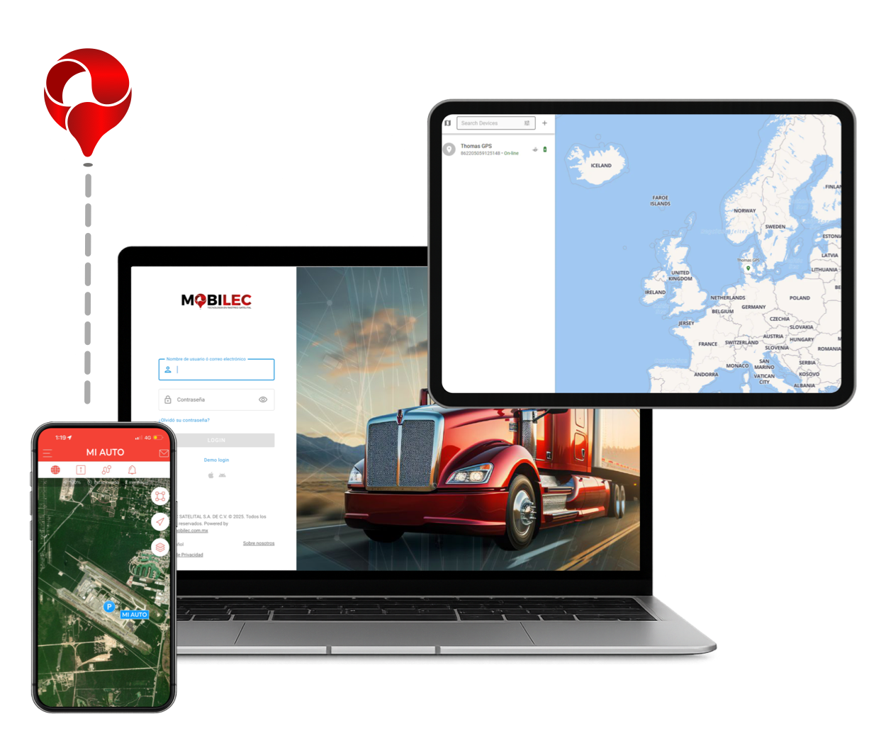 Equipo con sistema de rastreo GPS